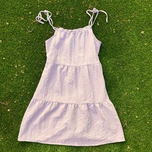 Lavender sundress- tie strap- size L